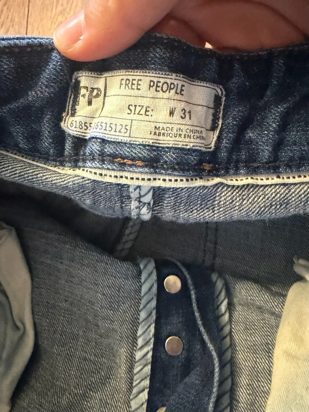 Free People Distressed Frayed Hem Denim Shorts